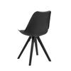 BLACK plastic Dima chair with dining cushion