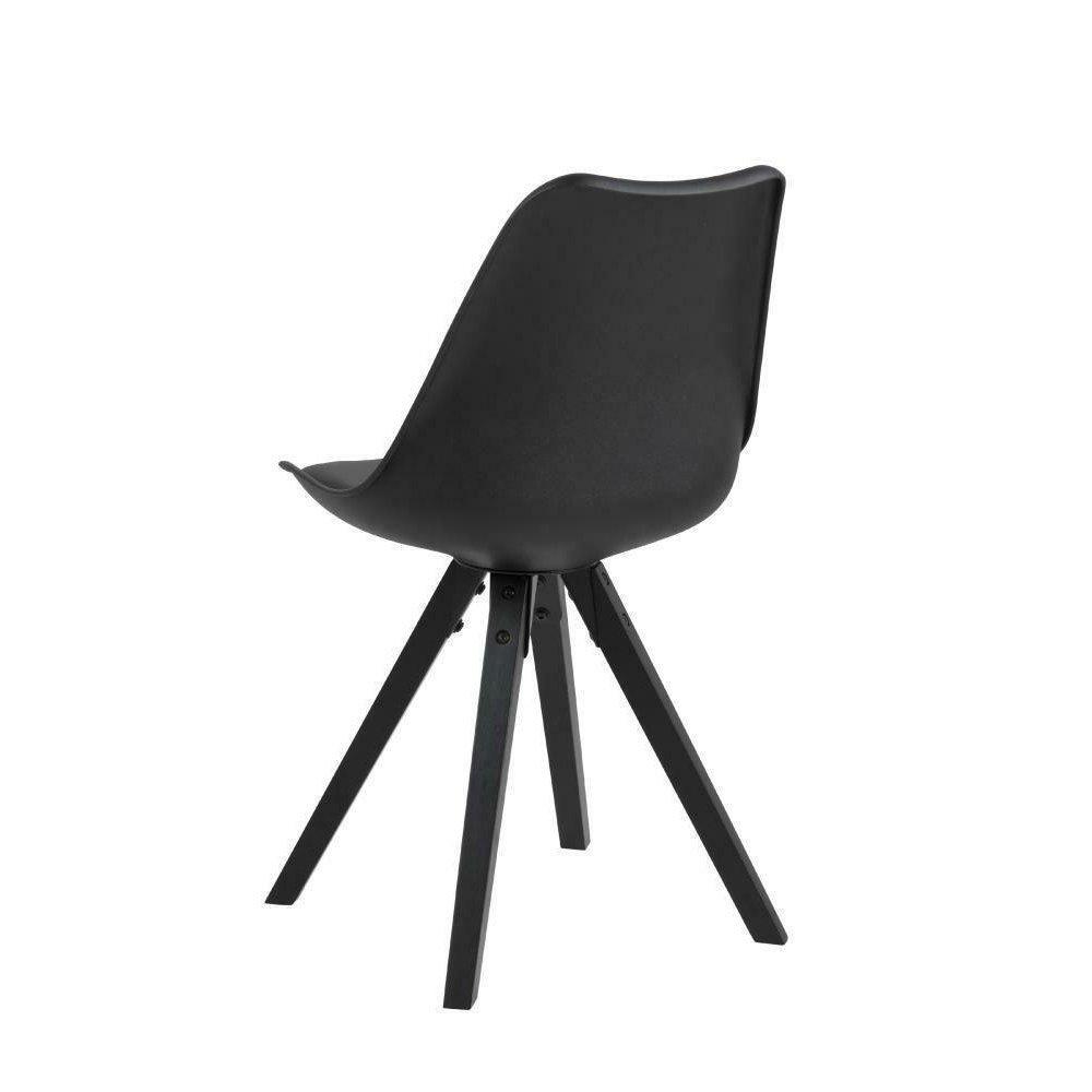 BLACK plastic Dima chair with dining cushion