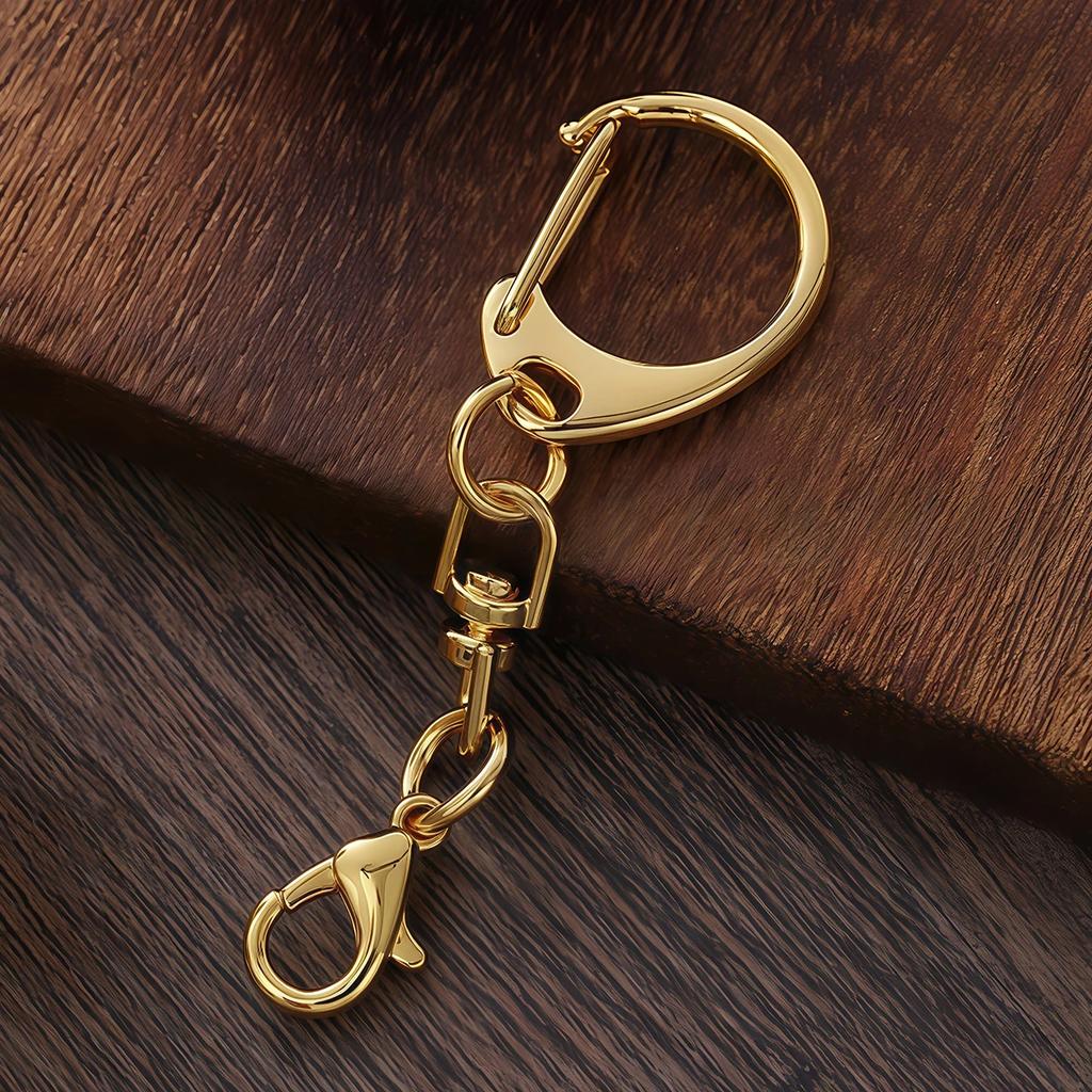 5/10pcs D Snap Hook Keychain Swivel Clasp Keyring with Lobster Clasps Rings Buckle for DIY Pendants Key Chain Making Supplies