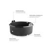 Round Container for Air Fryer - IBILI - 100% Platinum Silicone - 20x20x7 Cm - Non-stick - Resistant -60°C To 230°C