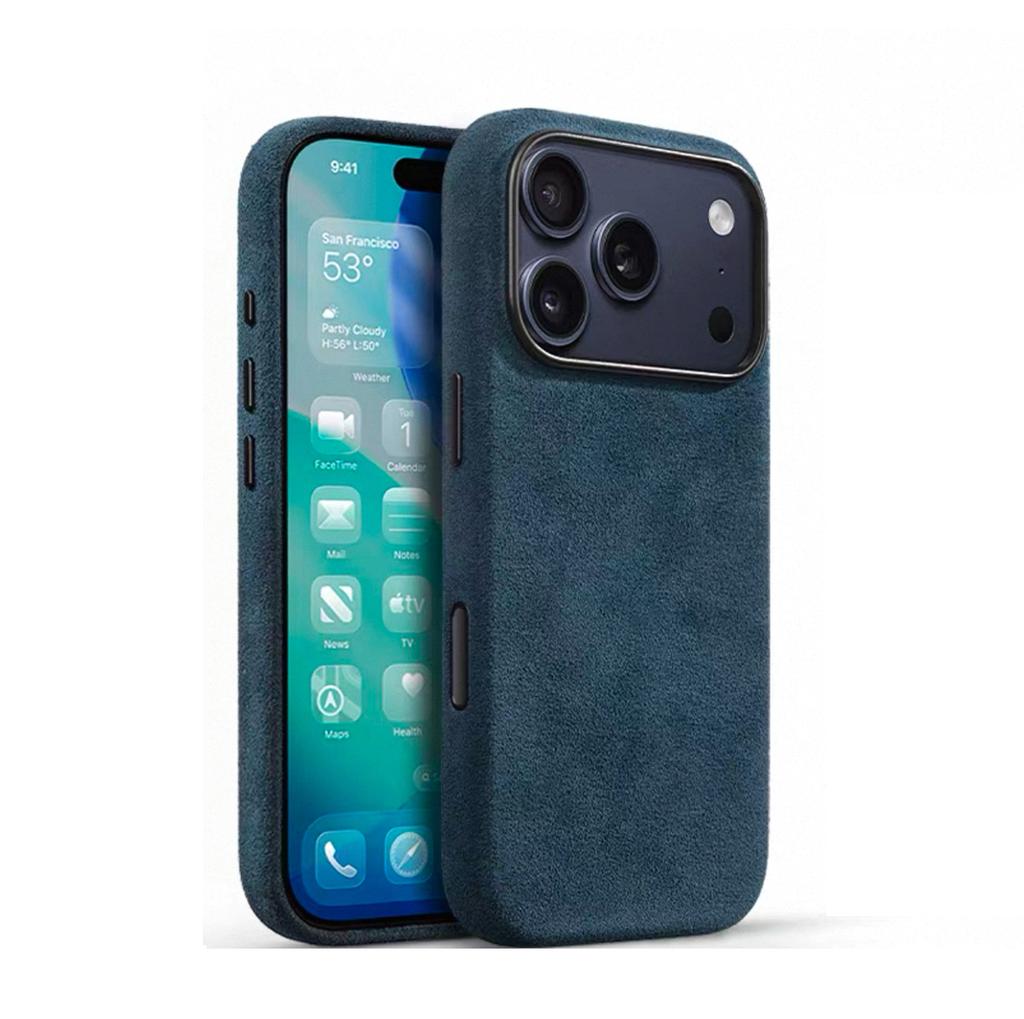 For iPhone 18 Pro Max Alcantara Magnetic Case With MagSafe Supercar Same Suede Luxury Leather Cover For iPhone 18 17 Pro Max