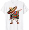 Mexikanischer Junge Dabbing Poncho Cinco de Mayo Party Unisex T-Shirt