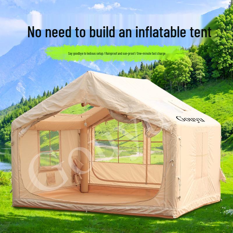 7.5 Sqm Inflatable Camping Tent - Portable, Rainproof, No-Setup, Foldable Small House for Outdoor Adventures