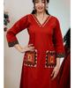 Indian Women Cotton Embroidered Kurta Pant Set Bollywood Top Tunic Kurti Party Wear Ethnic