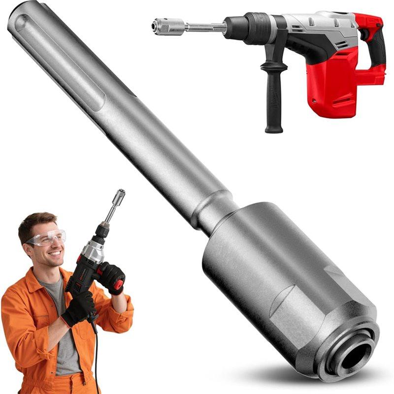 T21C Rotary Hammer Connection Adapter, SDS-Max To SDS-Plus Adapter, 40 Chrome Steel Hammer Drill Bits Included