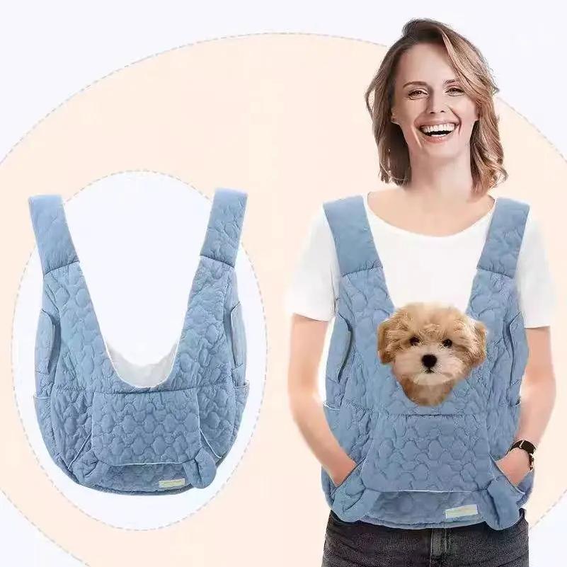 Soft Dog Carrier Cat Backpack Extra Large Capacity Pet Chest Bag Dog and Cat Outdoor Bag Waterproof and Wind Resistant Portable