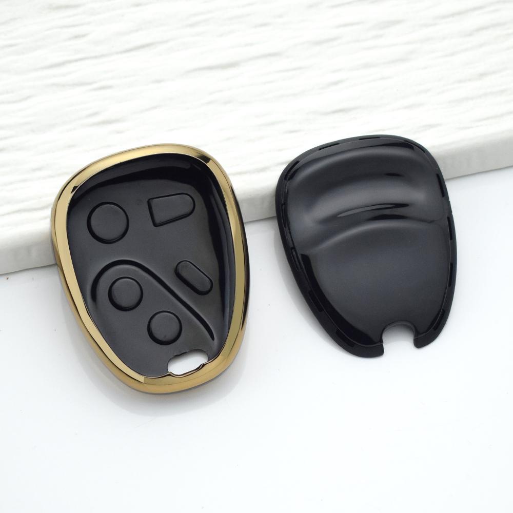 Anti-Scratch Car Key Case Cover for Chevy Silverado Tahoe Suburban Equinox Avalanche SSR LHJ011 Key Bag with Keychain Accessory