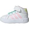 GRAND COURT Synthetic Leather Abrasion Resistant Mid Top Toddler Shoes White Pink Yellow Infant And Toddler Baby JR2580