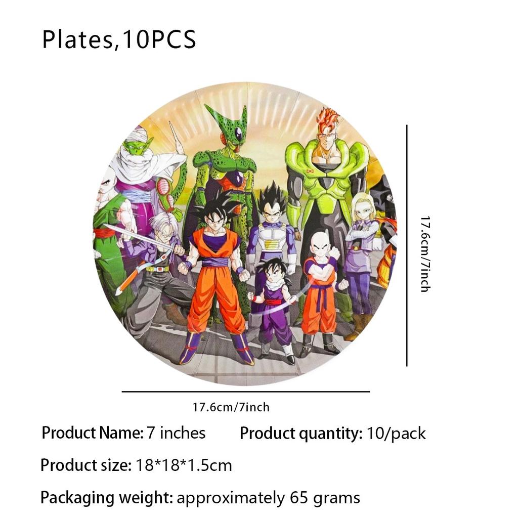 Dragon Ball Geburtstag Dekoration Set Tischdecke Teller Serviette Becher Kuchen Deko Partyhut Babyparty Dragon Ball Partygeschenke