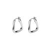 Minimalist Hoop Earrings with Geometric Square Design Fashion Metal Texture Commute Jewelry