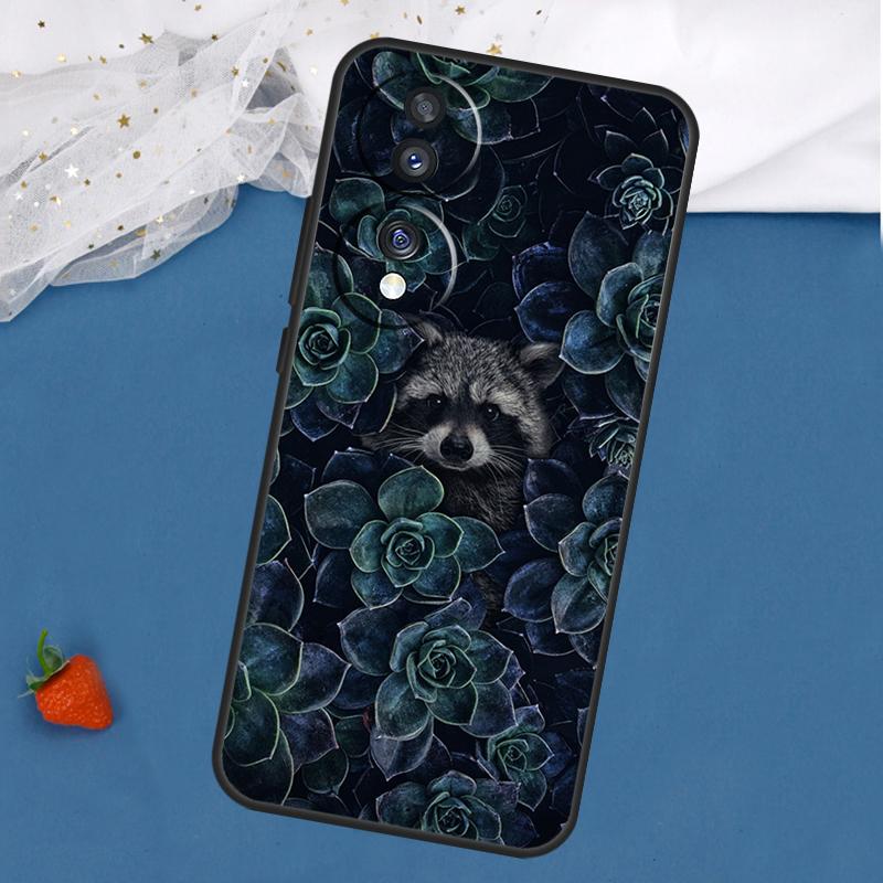 Flower Raccoon Fox Animal Case For Honor Magic 8 7 5 6 Lite 400 200 Pro 50 70 90 X8c X8b X9a X9b X9c X9d Win RT Cover