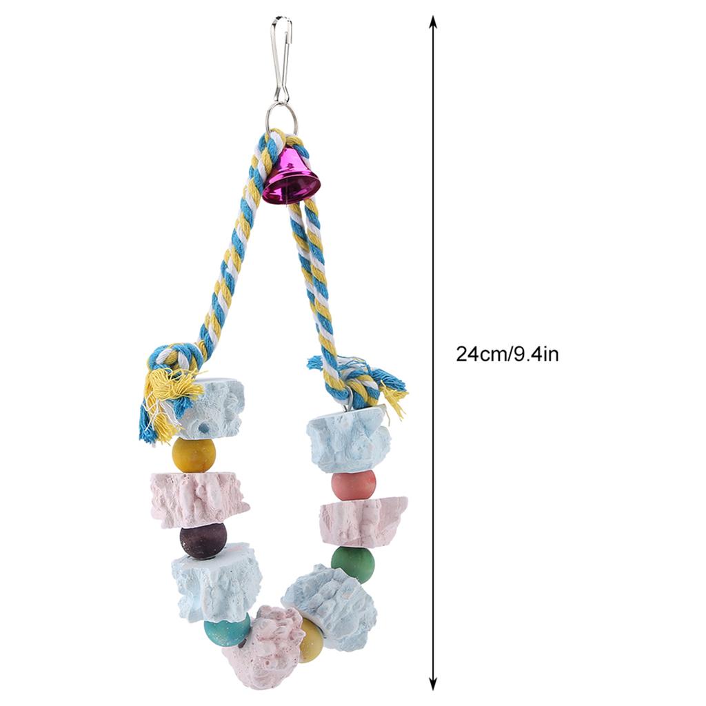 Colorful Bird Block Toys Parrot Break Grinding Stones Cages Bite Chew Training Toys