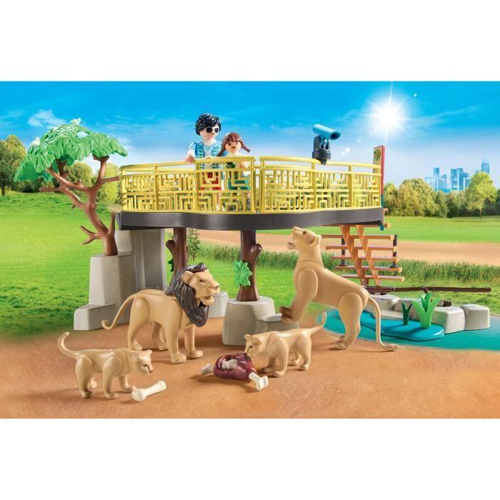 PLAYMOBIL - 71192 - Country Le parc animalier - Espace des lions - 58 pièces - Multicolore - Enfant