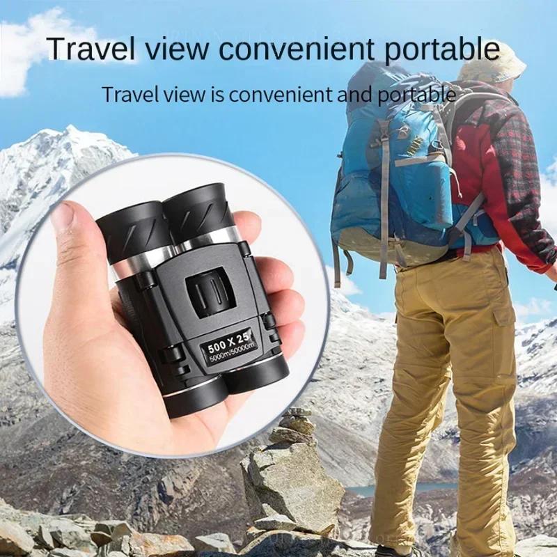 500x25 Zoom Telescope Professional BAK4 HD Powerful Binoculars Long Range Portable Outdoor Folding FMC Binocular Camping Travel