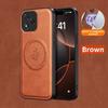 Wireless Charging Magnetic Case for Honor 400 Lite 5G Protective Cover PU Leather Hard Back Shell Coque