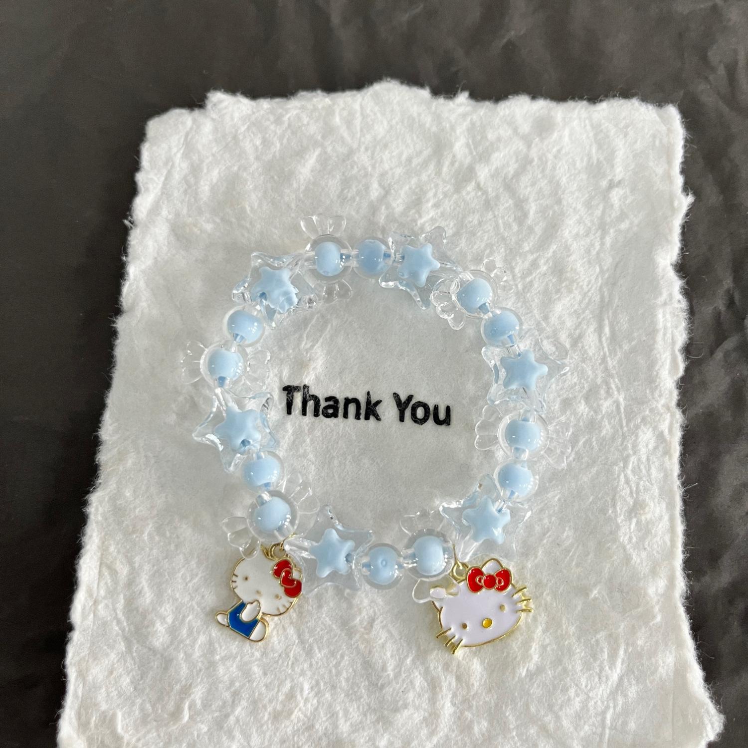 

JYL TS Bracelet Cartoon Bead Couple Cute Style Joyful Connection & Charm T31 светло-голубой