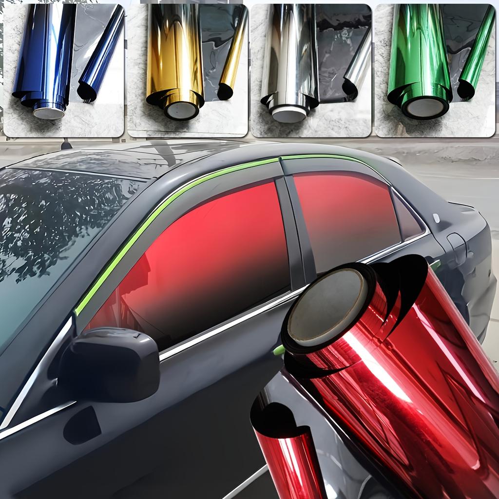 Dual‑Tone Gradient Thermal Insulation Window Film Explosion‑Proof PET Solar Sunshade Film Color Contrast Car RV Home Window Sticker
