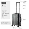 Black [BluFied] 20-inch Front-Opening Suitcase, Carry-on Size, ABS+PC Material,