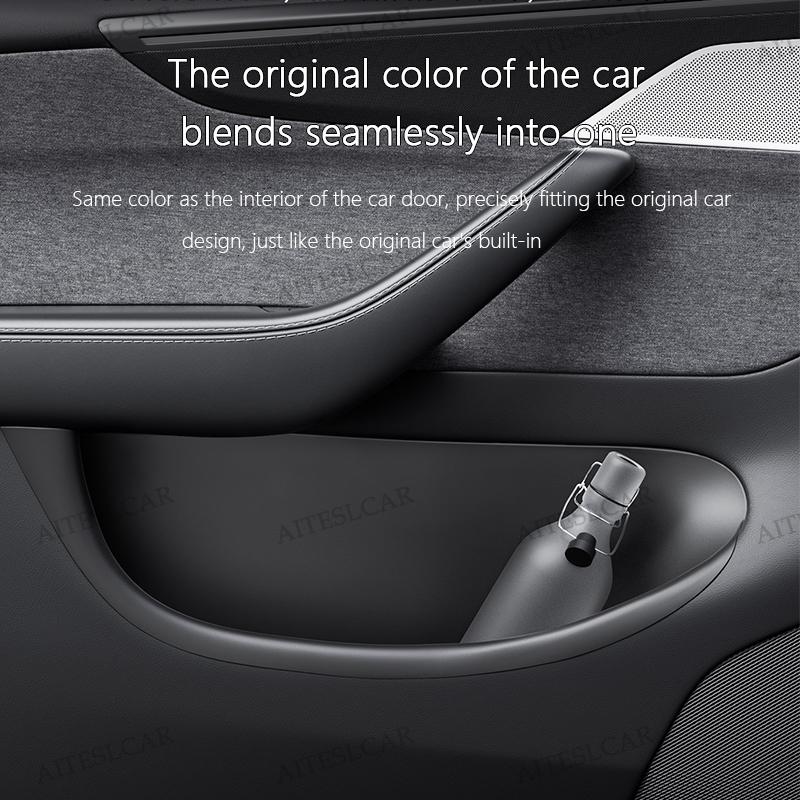 For Tesla Model Y L Launch 2026 Door Side Storage Box Fully Covered Door Storage Tray TPE Front And Rear Door Side Storage Boxes