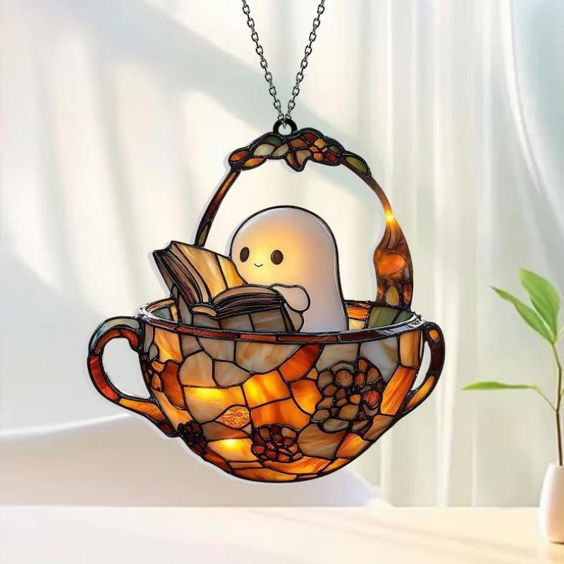 Acrylic Halloween Window Hanging Decor For Indoor Outdoor Fall Party Home Decoration Durable Unbreakable Design