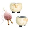 Sleepy Sheep Ceramic Yarn Bowl Yarns Ball Storage Holder Knitting Crochet Craft