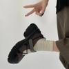 Fashion Round Toe HOOk&LOOP Mary Janes Women Shoes Non-Slip Thick Bottom Ladies Shoes Retro Height Increasing Casual