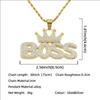 European & American Hip Hop Crown Letter Pendant Necklace - Trendy, Exaggerated Long Style Accessory