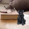Schnauzerfigur Miniatyrstaty Husdjurshund Dekoration för Sovrum Arbetsrum Samling