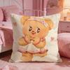 Butter BBears Cute Cushion Cover Premium Comfort Reversible Pillow Cove Two In One Design For Any Room  Car Interior