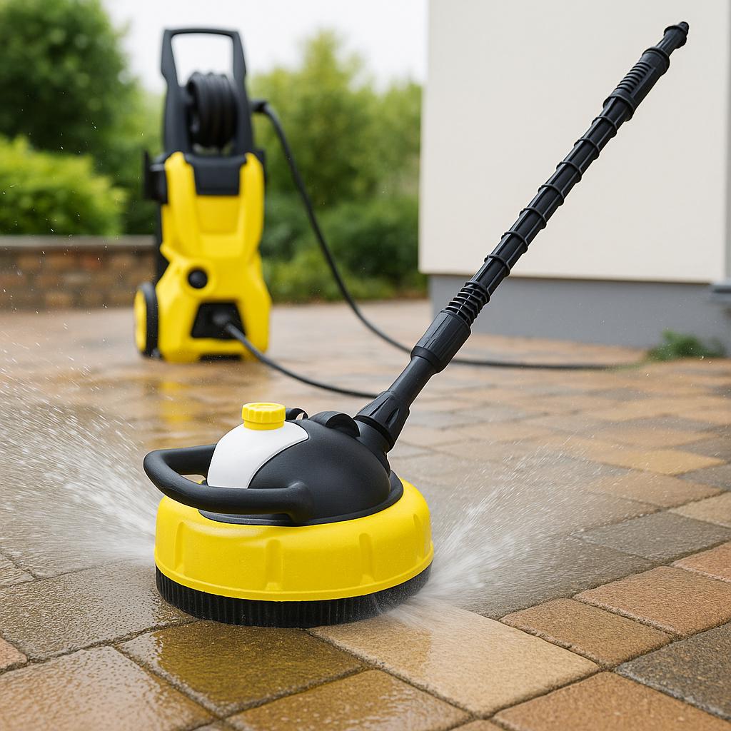 Rosfix PowerBrush Turbo 28cm – Szczotka T-Racer Do Myjek | Z Pojemnikiem Na Detergent | Kompatybilna Z Karcher K1–K7, Lavor, Parkside