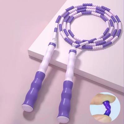 Perlenbesetztes Springseil Ergonomischer Komfortabler Griff Verstellbare Flexibilität Übung PVC Körperliche Tests Training