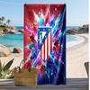 Πετσέτα Παραλίας Atletico Madrid Εκτυπωμένη Γρήγορου Στεγνώματος Μαλακή Πετσέτα Φορητή Μεγάλη Ορθογώνια Κουβέρτα Παραλίας για Ταξίδι Πισίνα