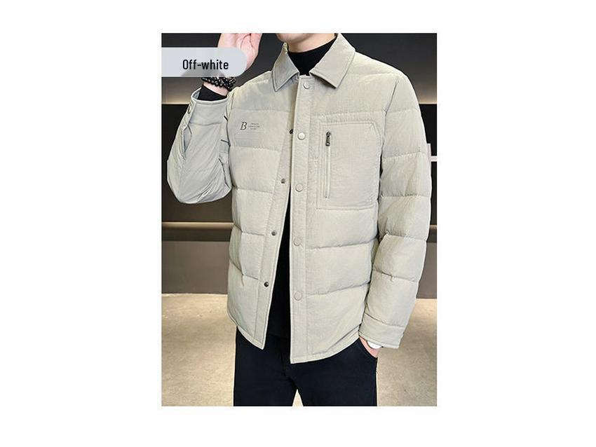 Men's 90% Down Lapel Jacket, Lightweight, Suitable for 25-Year-Olds