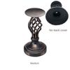 American Retro Candlestick Ornament Hollowed Out Black Valentine's Day Table Wedding Candlelight Dinner Prop Decoration Cup