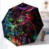 1pc Neon Cat Automatic Open/Close Umbrella, Windproof, Folding Compact Umbrella with Lightweight Design for Women/Men039