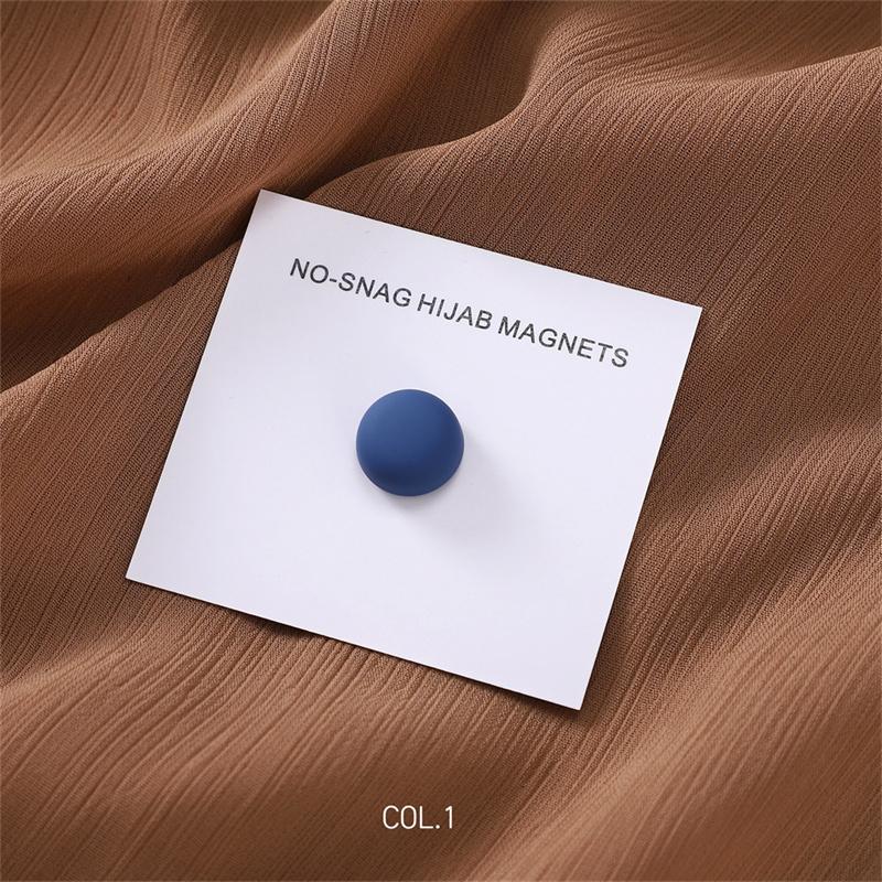 New 54color Matte Silk Scarf Hijab Magnet Brooch Strong Magnetic Buttons Round Shawl Dual-use Collar Clip Cufflinks