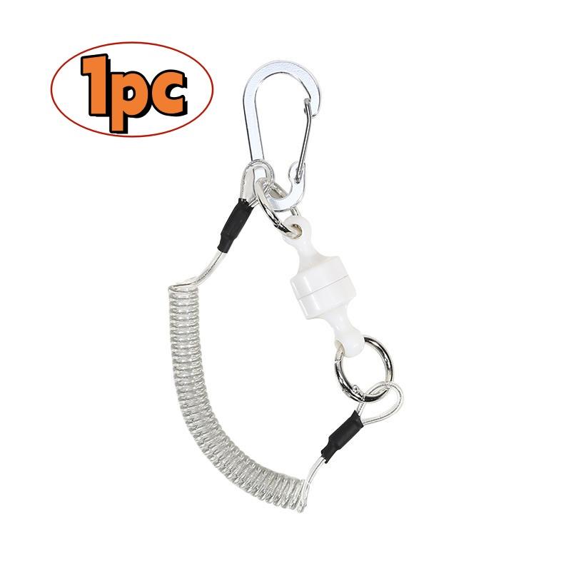 

1/2pcs Magnetic Heavy-Duty Elastic Fishing Lanyard,Universal Stainless Steel Safety Rope Strong Magnet Fast Buckle Anti-Drop