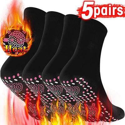 1/3/5pairs Tourmaline Self-Heating Socks Winter Warm Thermal Health Care Socks Slimming Health Short Sock Magnetic Therapy Sock