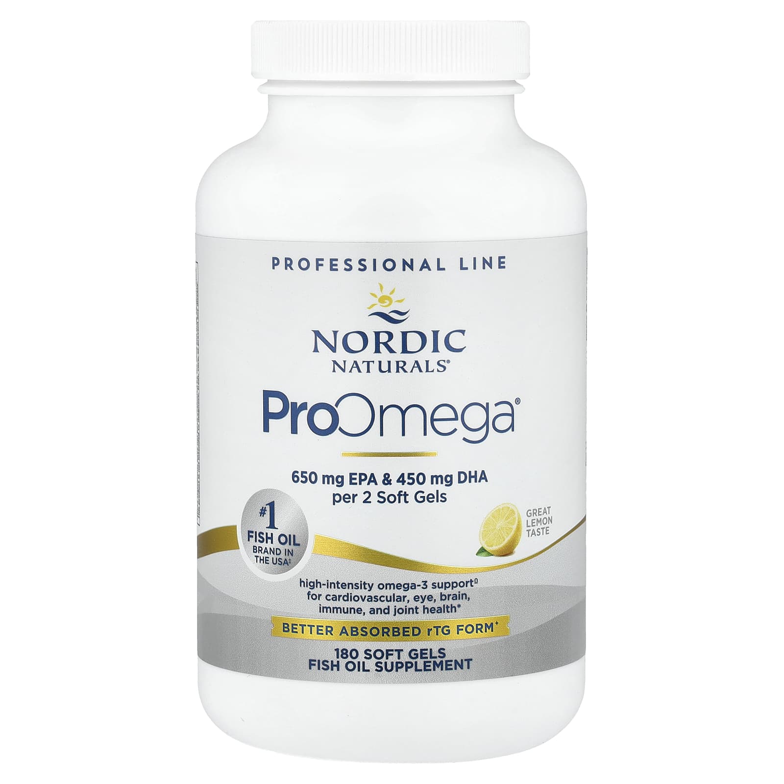 

Proomega®, Lemon Flavor, 180 Softgels (640Mg/Softgel)