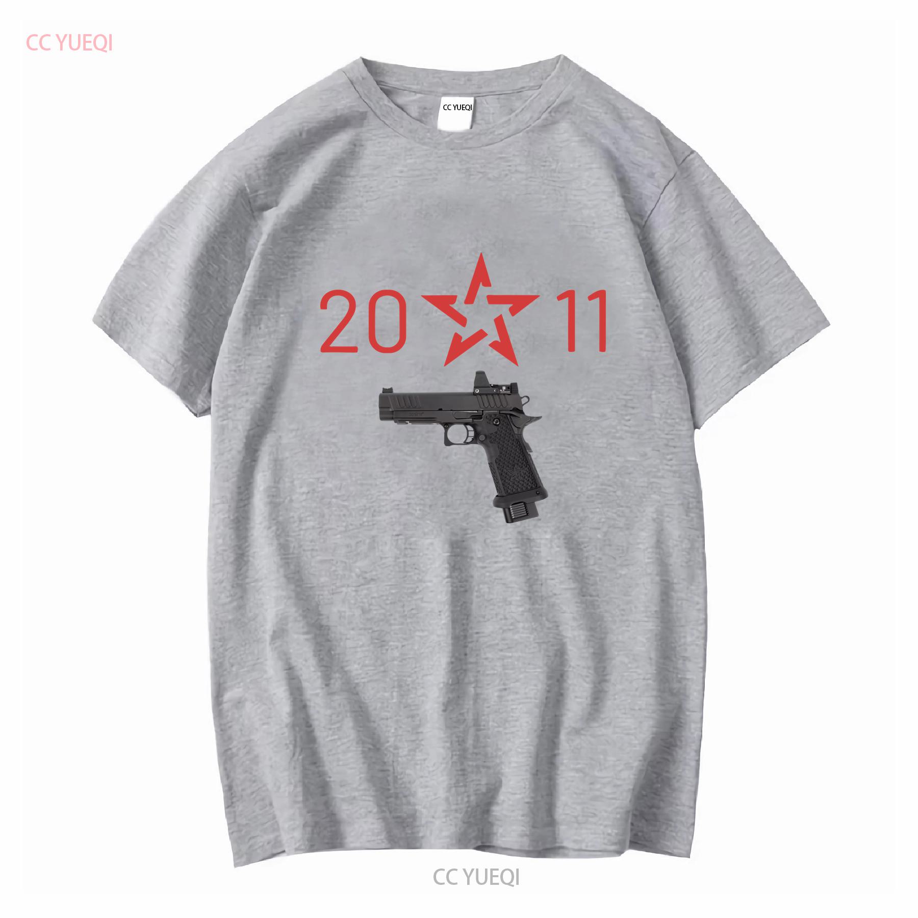Staccato 2011 Firearms Mens Classic T Shirt vintage Washed Slightly Comfortable Stylish Breathable designer clothes Casual S
