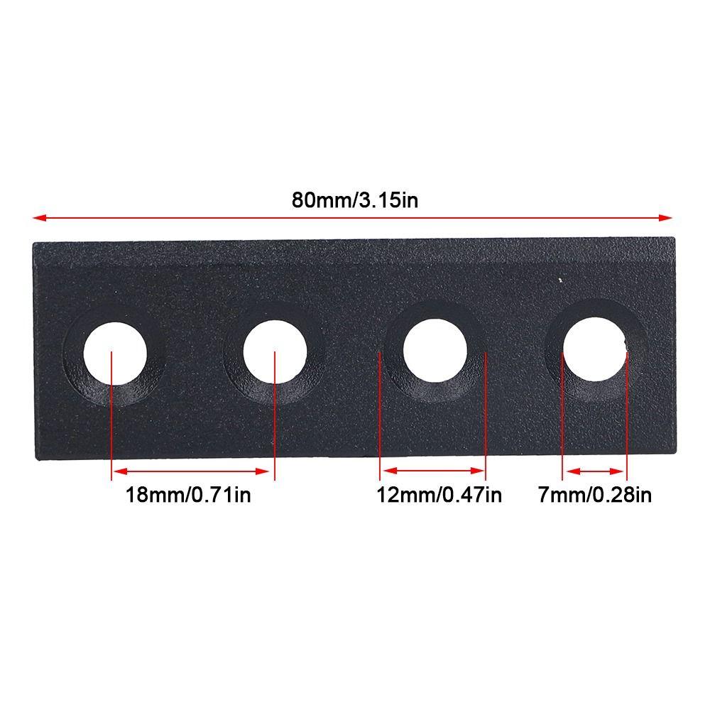 Carbon Steel Barn Door Track Connector Easy Install Sliding Door Hardware Kit TV Wall Mount