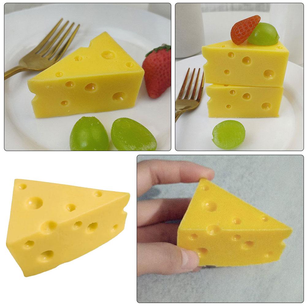 Simulation Cheese Model Realistic Simulated Cheese Food Prop Mini Cake Topper Dessert Display Home Decor Festive Party