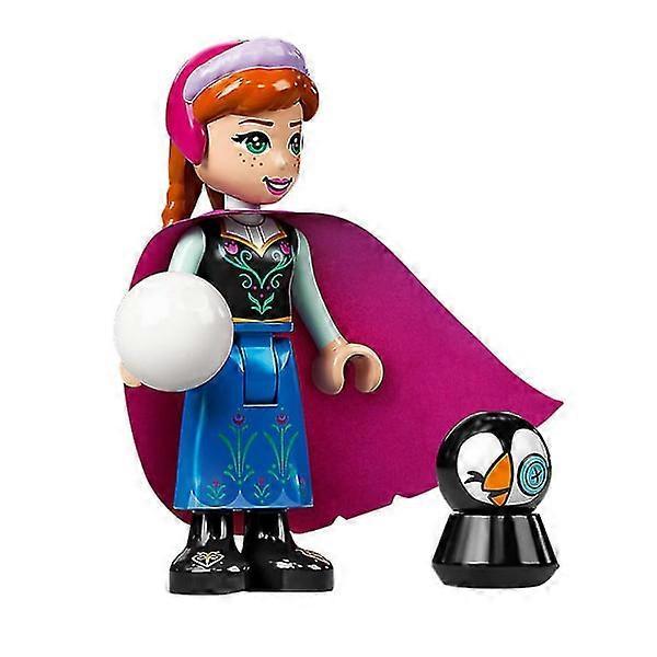 Conjunto de 5 peças/conjunto Série Frozen Minifiguras Kit de Blocos de Construção, Mini Figuras de Ação Elsa Anna Brinquedos para Crianças