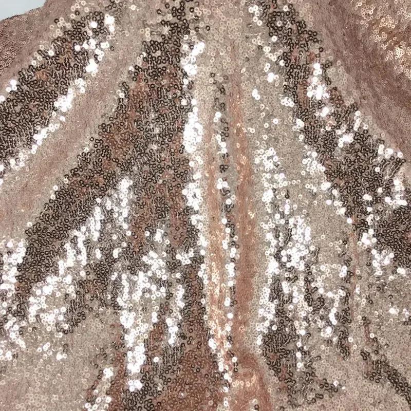 Breite 130x100cm Paillettenstoff 3MM Funkelndes Roségold Silber Glitzerstoff für Kleidung Bühne Party Hochzeit DIV Dekoration Nähen