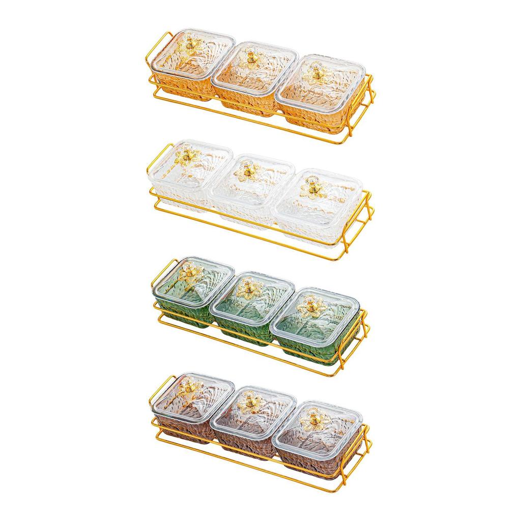 3 Bowls to Serve with Lid And Dessert Screen Covers