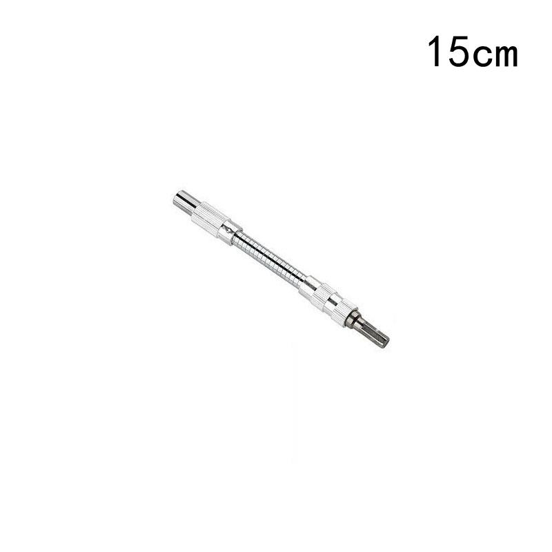 300mm Silver Hexagonal Handle Metal Universal Flexible Shaft Directional Screwdriver Connection Extension Rod Tool Accessory