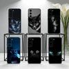 Black Cat Staring Eye Phone Case For Samsung Galaxy A73,A72,A71,A70,A53,A52,A51,Others Soft Black Cover