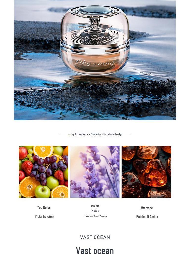2025 Solar Car Aromatherapy Perfume - Elegant Men's Car Interior Ornament with Subtle Fragrance