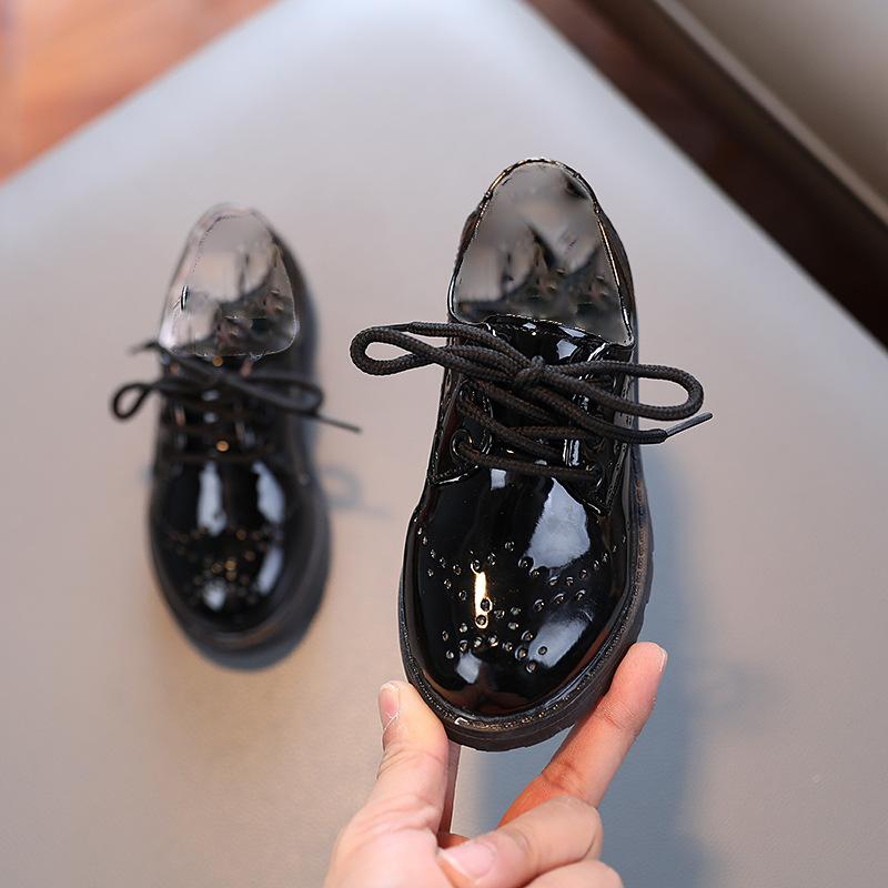 Fashion British Style Kids Casual Leather Shoes For Boys And Girls Performance 21