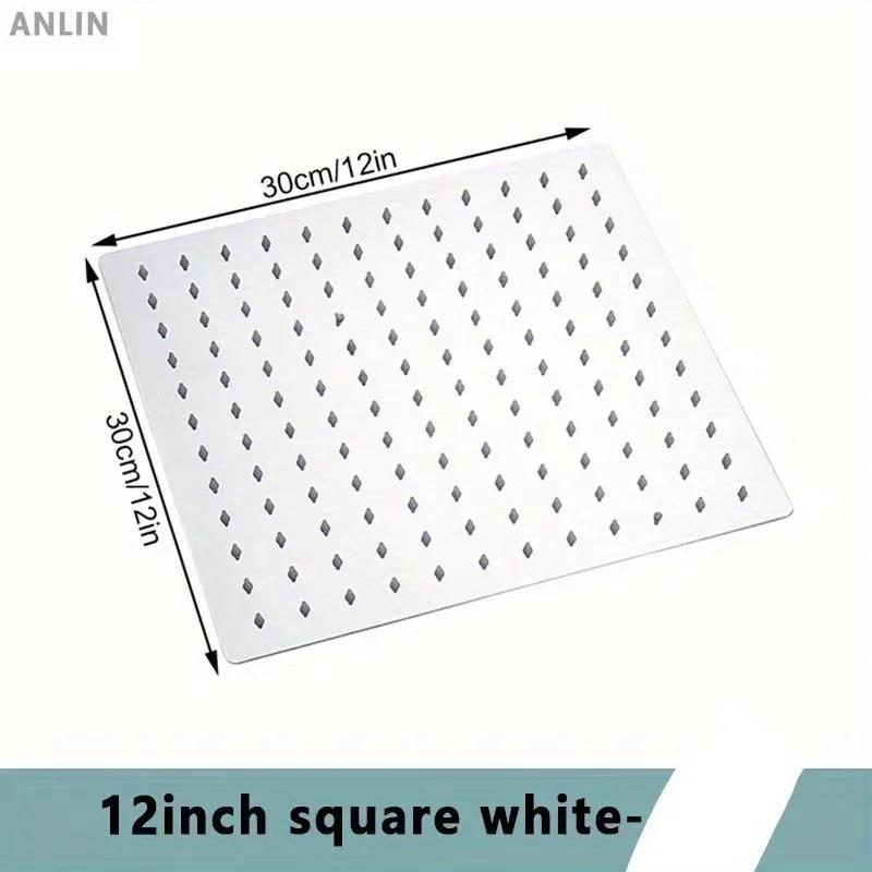 Duschkopf Ultradünn Druckbeaufschlagt Badezimmer Wasserfall Regendusche Badezimmerzubehör Edelstahl Top-Sprinkler